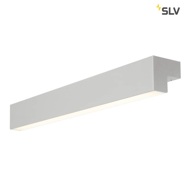SLV 1001300 L-LINE 60 LED Wand- und Deckenleuchte IP44 3000K 700Lm silbergrau