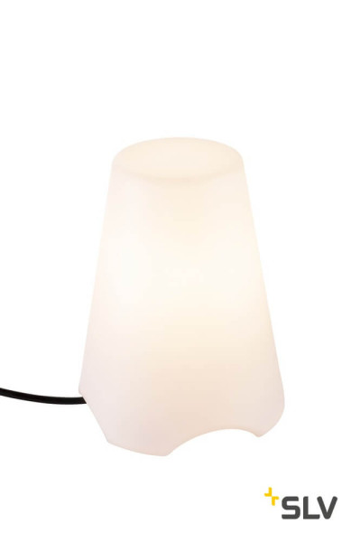 SLV 1001778 KIROCONE TL Outdoor Tischleuchte E27 IP44 weiss max. 60W
