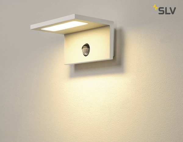 SLV 1001970 LED SENSOR WL LED Outdoor Wandaufbauleuchte IP44 weiß 3000K