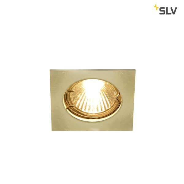 SLV 1002206 PIKA QPAR51 quadratisch Indoor Deckeneinbauleuchte messing starr max. 50W