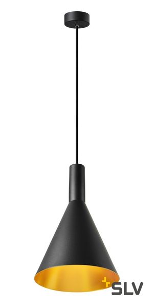 SLV 1002950 PHELIA 280 E27 Pendelleuchte schwarz/gold