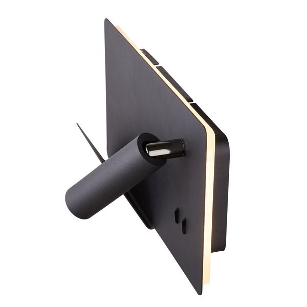 SLV 1003455 SOMNILA SPOT LED Wandleuchte 3000K schwarz Version links inkl. USB Anschluss