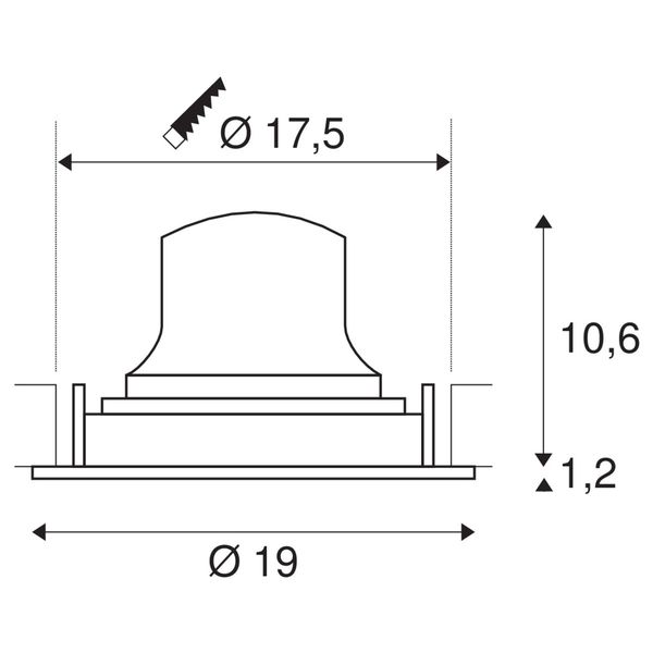 SLV 1003697 NUMINOS DL XL LED Einbauleuchte schwarz 2700K 20° drehbar