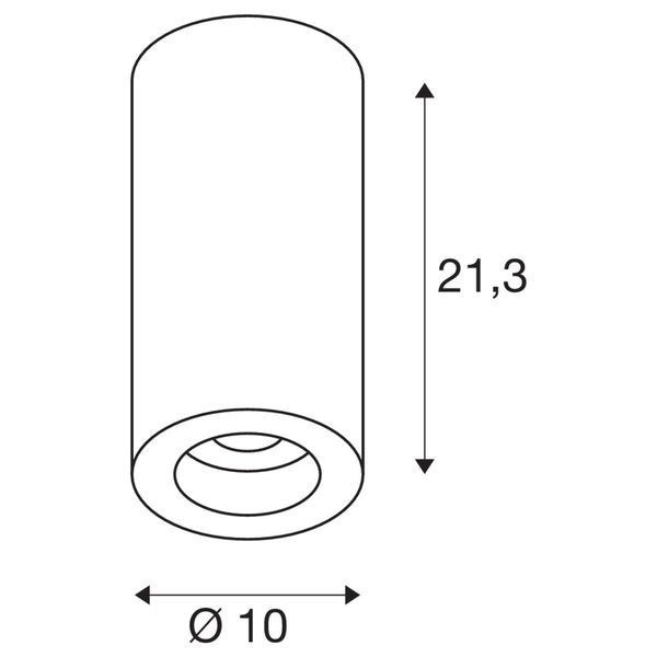 SLV 1004326 NUMINOS CL PHASE L LED Deckenaufbauleuchte weiss/schwarz 3000K 24°