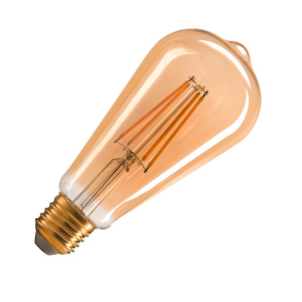 SLV 1005265 ST64 E27, LED Leuchtmittel, Lampe gold 7,5W 2500K CRI90 320°