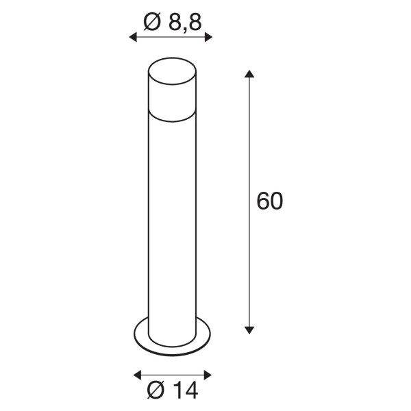 SLV 1006181 GRAFIT 60 Stehleuchte anthrazit E27 ESL max. 11W IP44