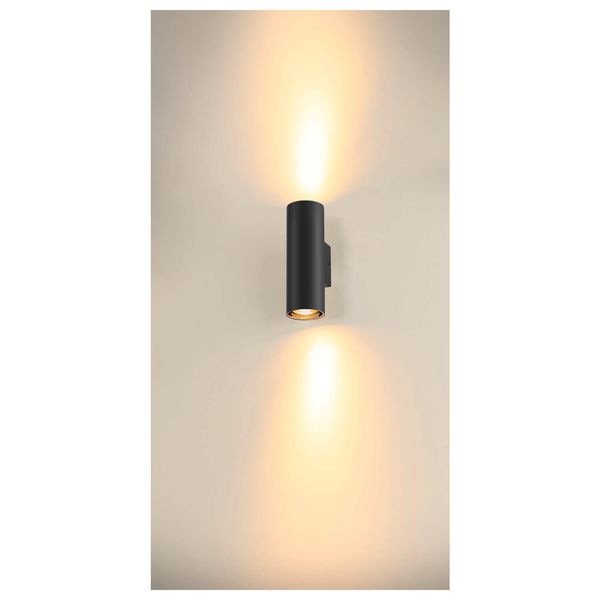 SLV 1006443 ASTO TUBE, Wandaufbauleuchte, zylindrisch 2-fach schwarz