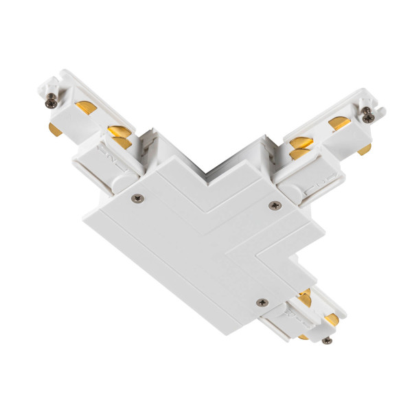 SLV 1006528 T-Verbinder, für S-TRACK 3-Phasen-Einbauschiene, Erde innen links, weiß, DALI