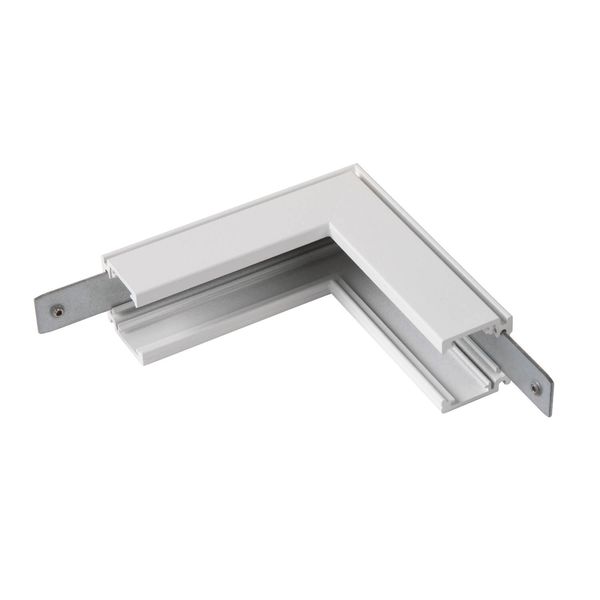 SLV 1006580 L-Verbinder mechanisch, 48V TRACK, für Aufbauschiene standard, Stereo, weiß