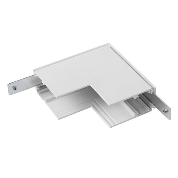 SLV 1006586 L-Verbinder mechanisch, 48V TRACK, für Aufbauschiene tief, Stereo, weiß