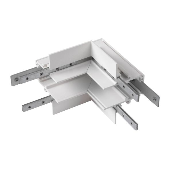 SLV 1006592 L-Verbinder mechanisch, 48V TRACK, für Einbauschiene tief, Stereo, weiß