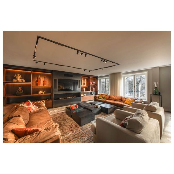 SLV 1006627 IN-LINE 22 48V TRACK, Darklight Reflector, DALI, Spot, schwarz, schwarz, 7.3W, 580lm, 2700K, CRI90, 35°