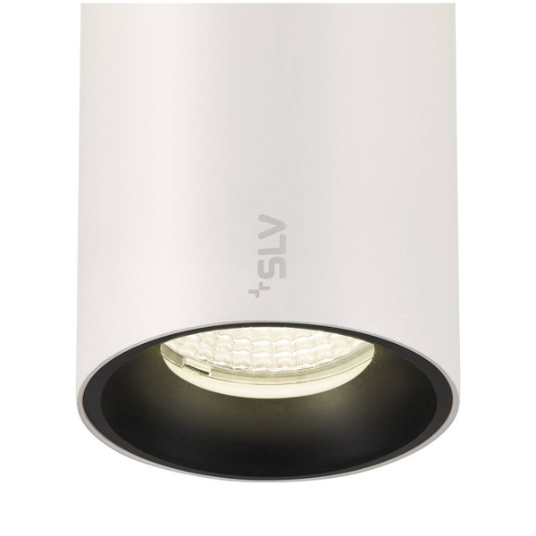 SLV NUMINOS S, 48V Spot, rund, 4000K, 16W, DALI 2, 55°, matt weiß / matt schwarz 1006756