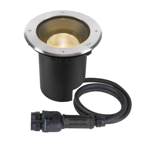 SLV 1007243 DASAR L RL runde Abdeckung 24° 3000K incl. DALI-Treiber edelstahl