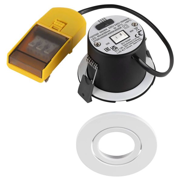 SLV 1007274 Set aus 12x 1007090 UNIVERSAL LED Downlight MOVE PHASE, IP20 38° und 1007092 cover IP20 weiß