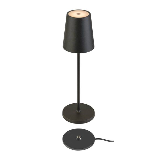 SLV 1007693 VINOLINA TWO, LED Akku-Tischleuchte IP65, 2200/2700/3000K, TOUCH, schwarz