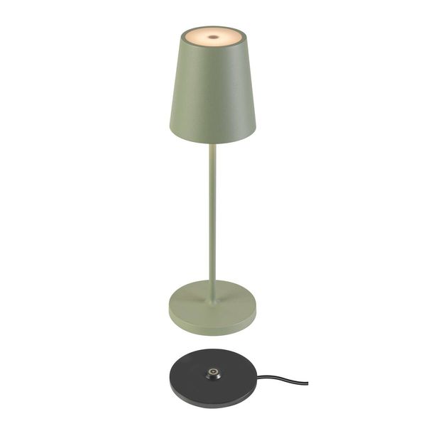 SLV 1007696 VINOLINA TWO, LED Akku-Tischleuchte IP65, 2200/2700/3000K, TOUCH, grün
