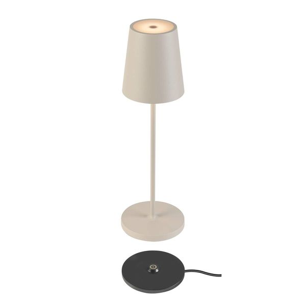 SLV 1007697 VINOLINA TWO, LED Akku-Tischleuchte IP65, 2200/2700/3000K, TOUCH, beige