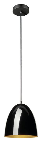 SLV PARA CONE 20, Pendelleuchte, Pendellänge 250cm, E27, 1x max. 60W, schwarz / gold 1008129