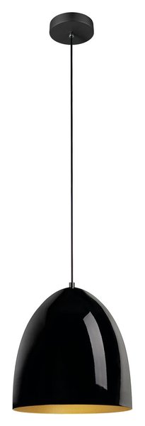 SLV PARA CONE 30, Pendelleuchte, Pendellänge 250cm, E27, 1x max. 60W, schwarz / gold 1008131