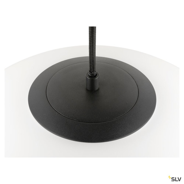 SLV 1008534 SUN 40 PD, E27, Pendelleuchte, Pendellänge 400 cm, rund, schwarz
