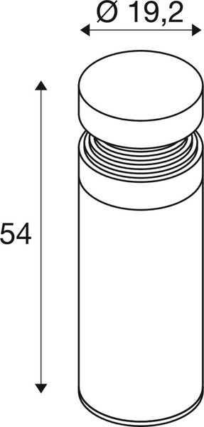 SLV 1008839 CONCRETE, Pole 55, PHASE, Stehleuchte, 2700 K, IP65, grau