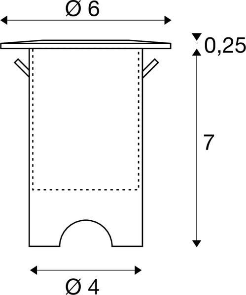 SLV 1008842 TRAIL-LITE® 60, Single, Bodeneinbauleuchte, 3000K, IP67, rund, edelstahl / aluminium