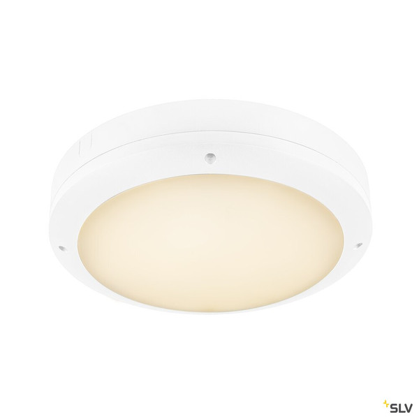 SLV 1008901 OUTDOOR BULKHEAD V 360, SENSOR 20W 830/840/856 IP65 IK10, weiß