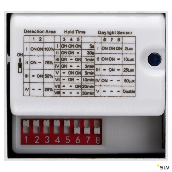 SLV 1008901 OUTDOOR BULKHEAD V 360, SENSOR 20W 830/840/856 IP65 IK10, weiß