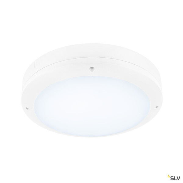SLV 1008901 OUTDOOR BULKHEAD V 360, SENSOR 20W 830/840/856 IP65 IK10, weiß