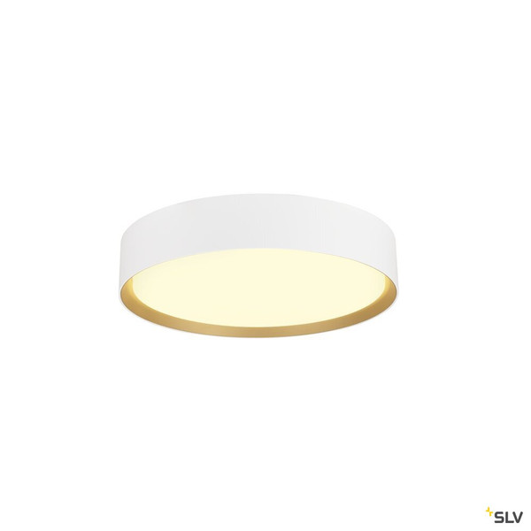 SLV 1008919 DECONA 30, CL, PHASE, Deckenaufbauleuchte, rund, 3000/4000K, 17 W, weiß / gold