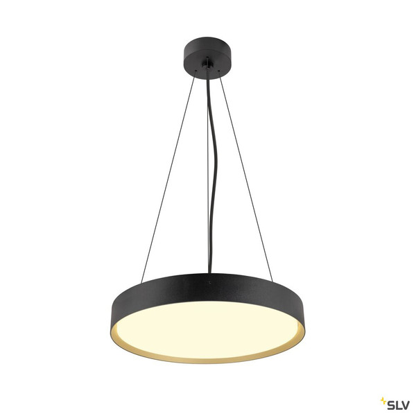 SLV 1008924 DECONA 42, CL, PHASE, Deckenaufbauleuchte, rund, 3000/4000K, 23 W, schwarz / gold