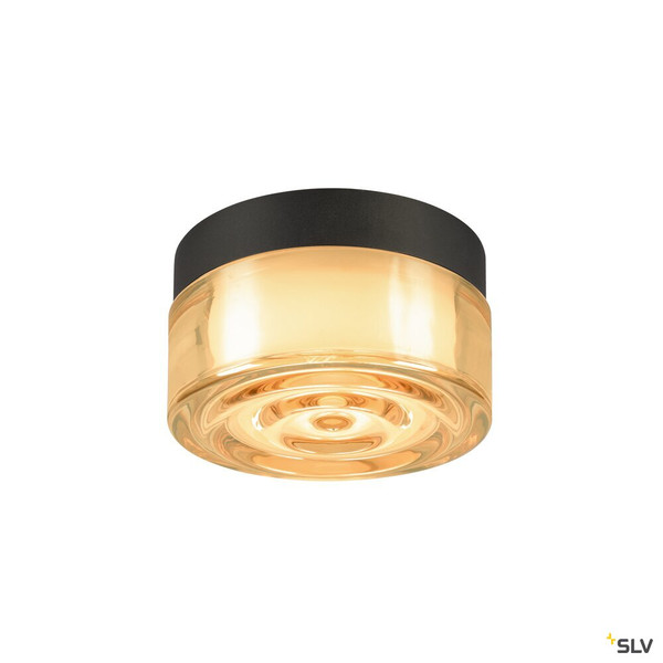 SLV 1008941 CYFT WAVE, Wand- und Deckenaufbauleuchte, 2700/3000/4000 K, 6,5 W, PHASE, schwarz / amber