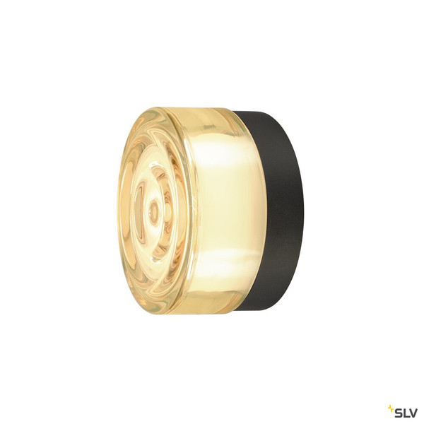 SLV 1008941 CYFT WAVE, Wand- und Deckenaufbauleuchte, 2700/3000/4000 K, 6,5 W, PHASE, schwarz / amber
