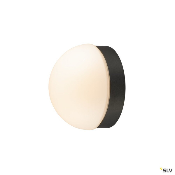 SLV 1008944 CYFT DOME, Wand- und Deckenaufbauleuchte, 2700/3000/4000 K, 6,5 W, PHASE, schwarz / milchig