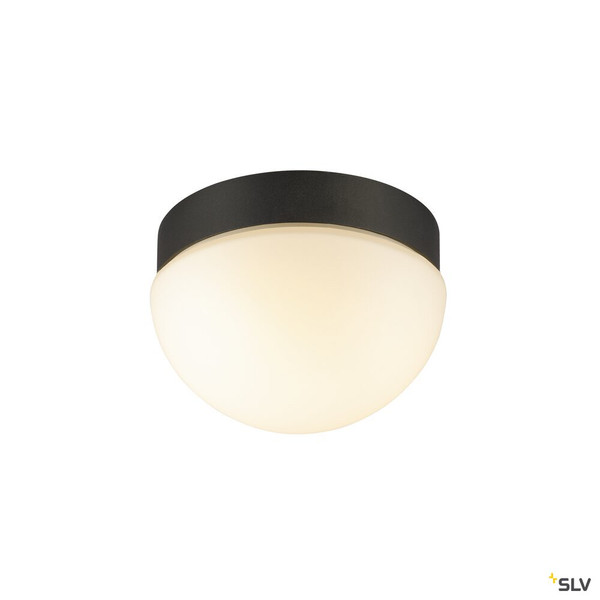 SLV 1008944 CYFT DOME, Wand- und Deckenaufbauleuchte, 2700/3000/4000 K, 6,5 W, PHASE, schwarz / milchig