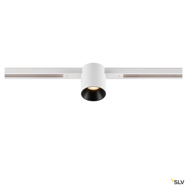 SLV 1008945 FIX-IT!, 48V, DALI, rund, Standard track, Spot, 2700K, 6.6 W, 36°, weiß / schwarz