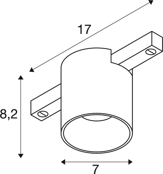 SLV 1008946 FIX-IT!, 48V, DALI, rund, Standard track, Spot, 2700K, 6.6 W, 36°, schwarz / schwarz