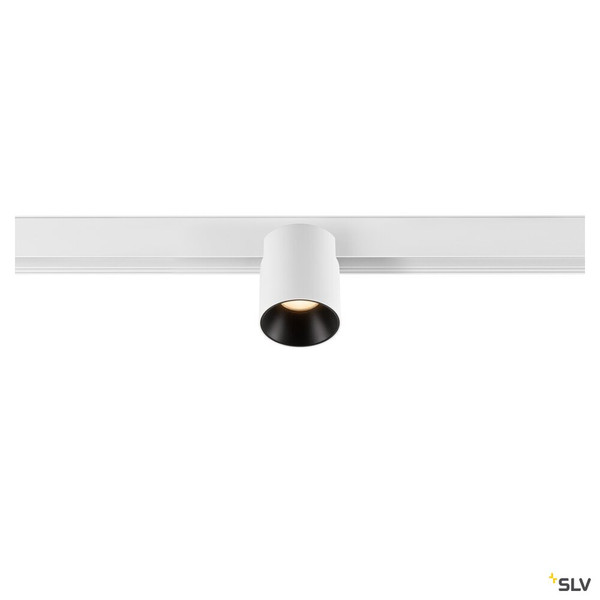 SLV 1008957 FIX-IT!, 48V, DALI, rund, Surface mounted track, Spot, 2700K, 6.6 W, 36°, weiß / schwarz