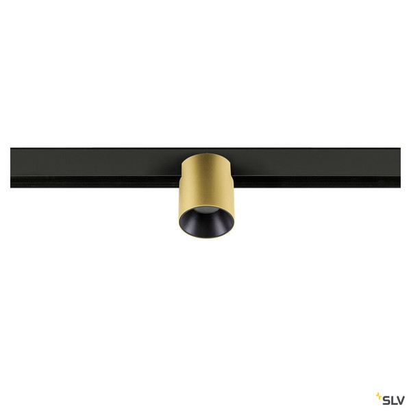 SLV 1008963 FIX-IT!, 48V, DALI, rund, Surface mounted track, Spot, 3000K, 6.6 W, 36°, gold / schwarz
