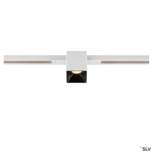 SLV 1008973 FIX-IT!, 48V, DALI, eckig, Standard track, Spot, 3000K, 6.6 W, 36°, weiß / schwarz