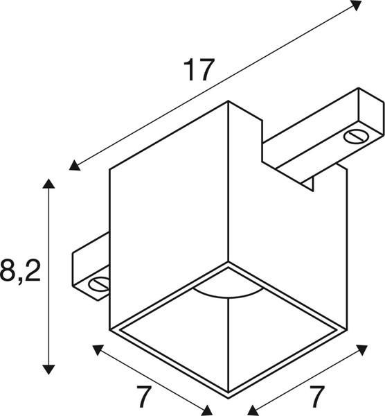SLV 1008977 FIX-IT!, 48V, DALI, eckig, Standard track, Spot, 2000-3000K, 7.4 W, 36°, weiß / schwarz
