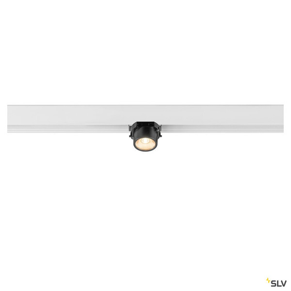 SLV 1008981 FIX-IT!, 48V, DALI, eckig, Surface mounted track, Spot, 2700K, 6.6 W, 36°, weiß / schwarz