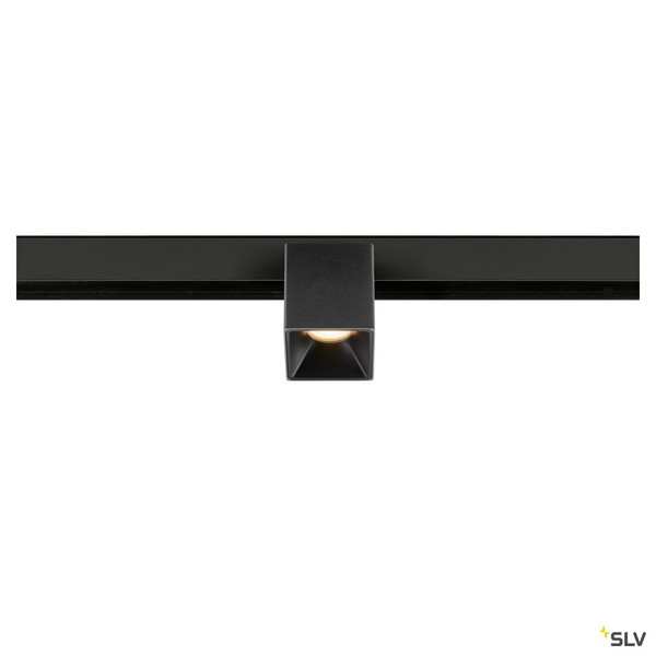 SLV 1008982 FIX-IT!, 48V, DALI, eckig, Surface mounted track, Spot, 2700K, 6.6 W, 36°, schwarz / schwarz