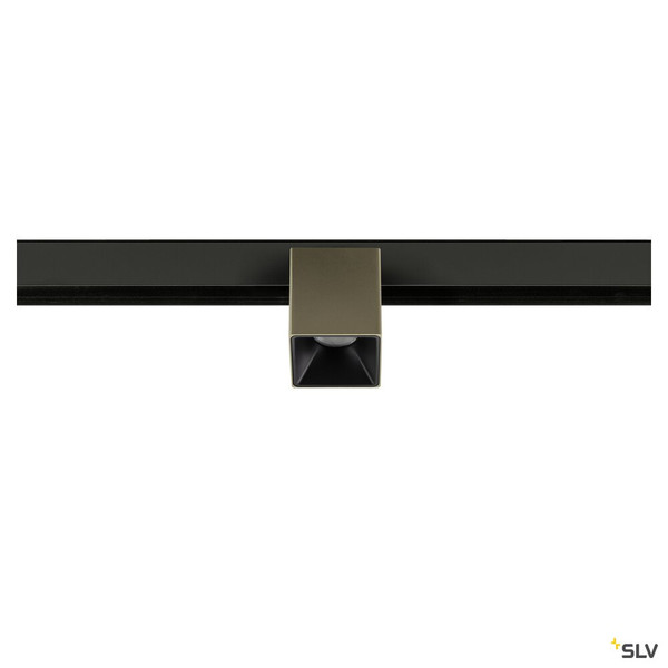 SLV 1008988 FIX-IT!, 48V, DALI, eckig, Surface mounted track, Spot, 3000K, 6.6 W, 36°, bronze / schwarz
