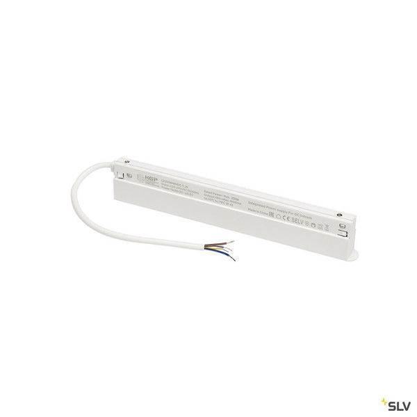 SLV 1009001 48V SYSTEM, Intrack LED Treiber, 48VDC, 250 W, inkl. 300 cm Anschlusskabel für 220-240VAC und DALI-Durchverdrahtung, weiß