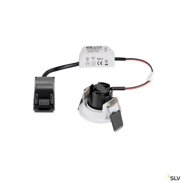 SLV 1009004 NEW TRIA® 45, DL, rund, Deckeneinbauleuchte, 3000 K, 24°, weiß