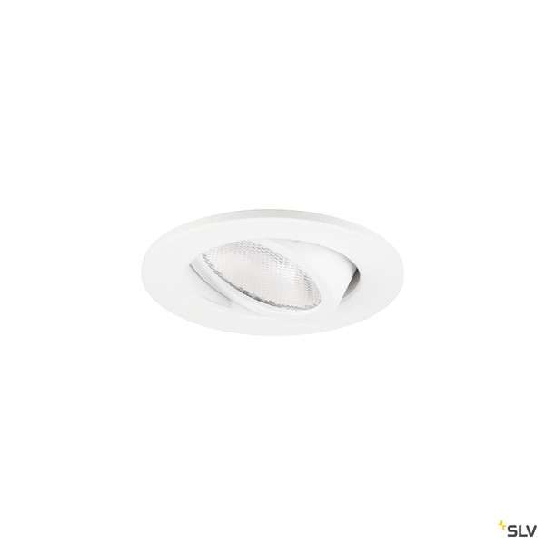 SLV 1009004 NEW TRIA® 45, DL, rund, Deckeneinbauleuchte, 3000 K, 24°, weiß