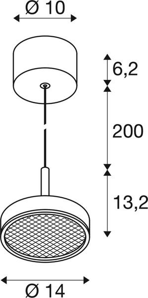 SLV 1009014 GRIP! FLAT, Pendelleuchte, PHASE, 2700/3000 K, schwarz / gold