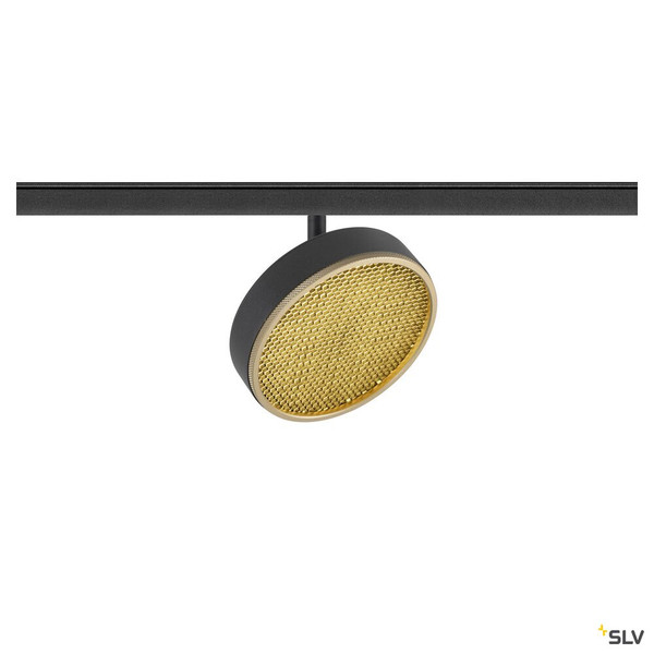 SLV 1009016 GRIP! FLAT, 48V Spot, DALI, rund, 2700/3000 K, 14.5 W, schwarz / gold